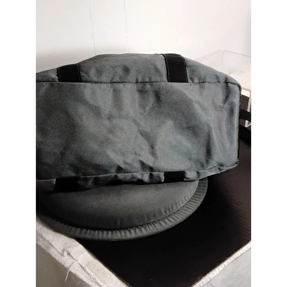 GUESS Duffel Shoulder Bag Gray Casual Double Handle Crossbody Strap  14x22x12.5”